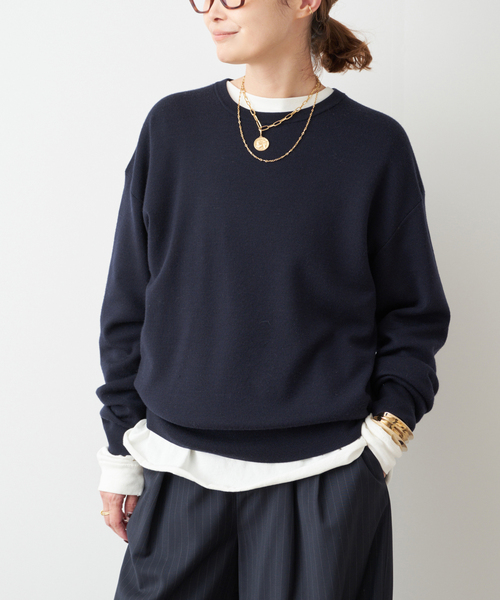 Washable Wool クルーネック プルオーバー（ニット/セーター