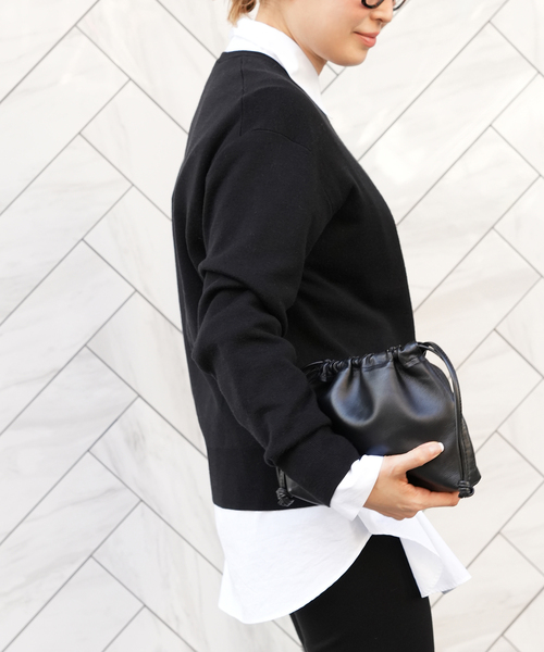 Deuxieme Classe（ドゥーズィエムクラス）の「*Washable Wool クルーネック プルオーバー（ニット/セーター・レディース・ブラック/ホワイト/ダークブルー・FREE）」の8枚目の写真