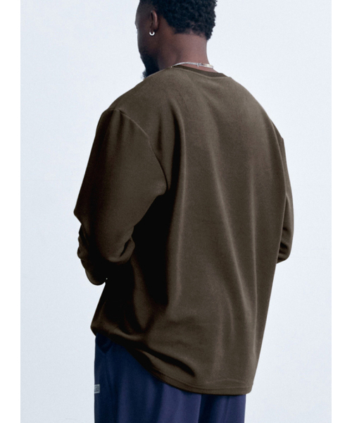 AIRIT（アイリット）の「ソフトウォームフリースLS AM1212 GY（Tシャツ/カットソー・メンズ・グレー・FREE）」の3枚目の写真