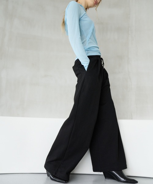 HANNE（アン）の「タックワイドスウェットパンツ（スウェットパンツ・レディース・グレー/ブラック/ホワイト・S/M）」の17枚目の写真