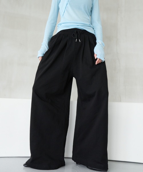 HANNE（アン）の「タックワイドスウェットパンツ（スウェットパンツ・レディース・グレー/ブラック/ホワイト・S/M）」の15枚目の写真