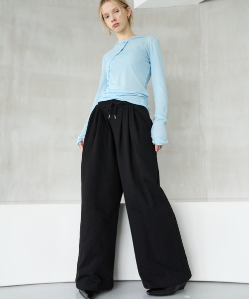 HANNE（アン）の「タックワイドスウェットパンツ（スウェットパンツ・レディース・グレー/ブラック/ホワイト・S/M）」の18枚目の写真