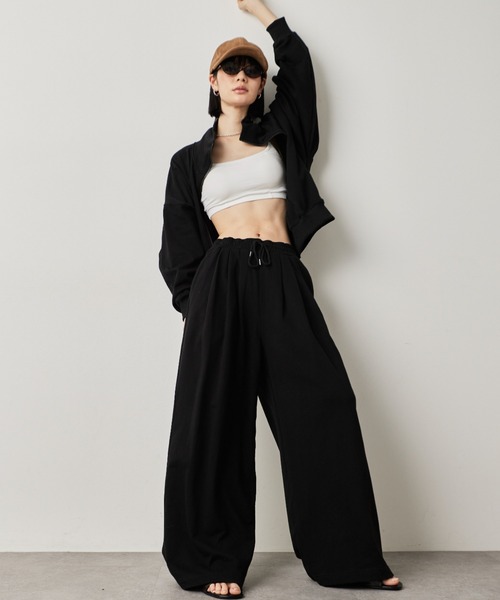 HANNE（アン）の「タックワイドスウェットパンツ（スウェットパンツ・レディース・グレー/ブラック/ホワイト・S/M）」の21枚目の写真