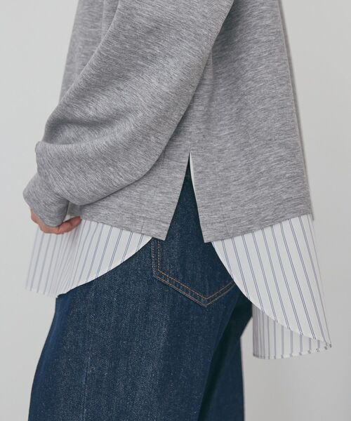 AMERICAN HOLIC（アメリカンホリック）の「シャツテールドッキングプルオーバー（スウェット・レディース・オフホワイト/グレー系その他/ブラック・M/L）」の19枚目の写真