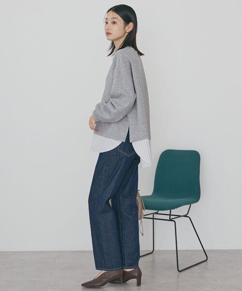 AMERICAN HOLIC（アメリカンホリック）の「シャツテールドッキングプルオーバー（スウェット・レディース・オフホワイト/グレー系その他/ブラック・M/L）」の21枚目の写真