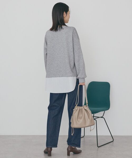 AMERICAN HOLIC（アメリカンホリック）の「シャツテールドッキングプルオーバー（スウェット・レディース・オフホワイト/グレー系その他/ブラック・M/L）」の22枚目の写真