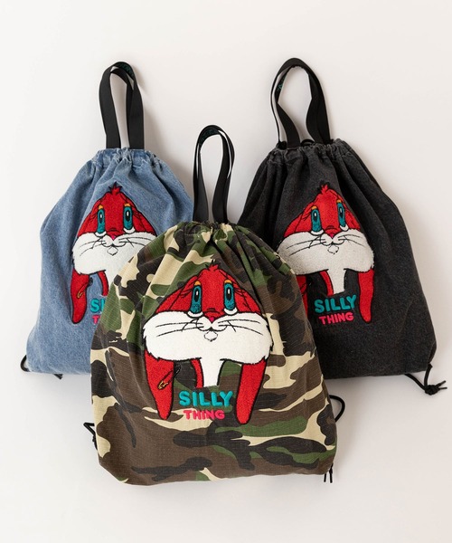 RNA(アールエヌエー)の「E5219 WASH OUTラビットナップBAG(バックパック/リュック・レディース・カモフラージュ/ブルー/ブラック・FREE)」の11枚目の写真