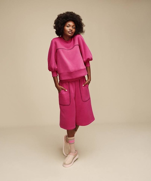 UGG（アグ）の「アグ 【UGG】-  ウィメンズ ソックス【W JEDLYN VARSITY CREW 1176830-SNDH】（ソックス/靴下・レディース・ライトブラウン・ONE SIZE）」の6枚目の写真