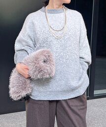 un dix cors | ラメグラデーションチュニックプルオーバー(ニット/セーター)