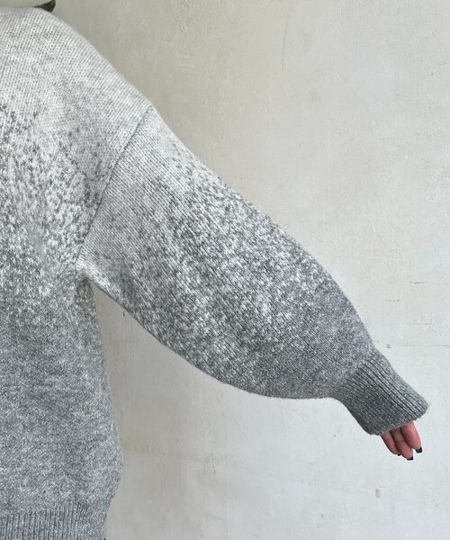 un dix cors（アンディコール）の「ラメグラデーションチュニックプルオーバー（ニット/セーター・レディース・グレー/チャコールグレー/ベージュ・FREE）」の10枚目の写真