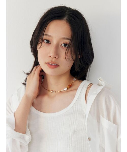 Ungrid(アングリッド)の「淡水パールネックレス(ネックレス・レディース・レッド/ブルー・FREE)」の2枚目の写真