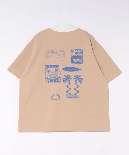 Kahiko(カヒコ)の「【Kahiko】SURF&Palms レイキーメンズTシャツ(Tシャツ/カットソー・メンズ・ブラック/ホワイト/ベージュ・FREE)」の3枚目の写真