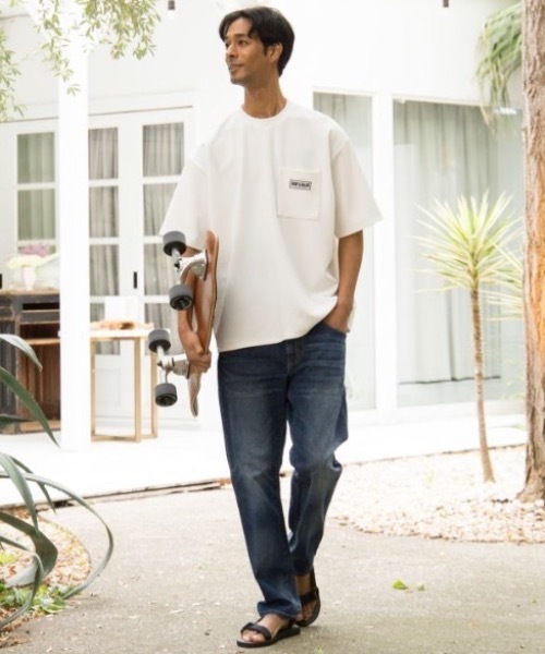 Kahiko(カヒコ)の「【Kahiko】SURF&Palms レイキーメンズTシャツ(Tシャツ/カットソー・メンズ・ブラック/ホワイト/ベージュ・FREE)」の6枚目の写真