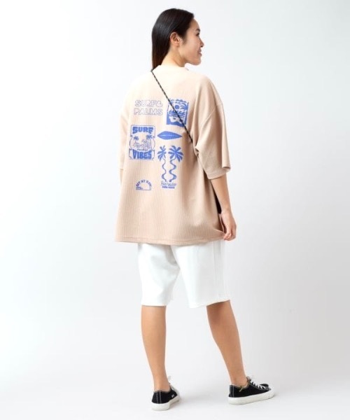 Kahiko(カヒコ)の「【Kahiko】SURF&Palms レイキーメンズTシャツ(Tシャツ/カットソー・メンズ・ブラック/ホワイト/ベージュ・FREE)」の11枚目の写真