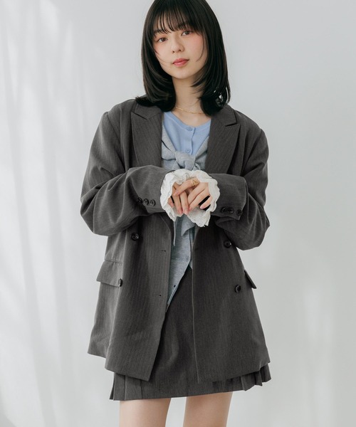 Heather（ヘザー）の「レーススリーブミドルジャケット　652969（テーラードジャケット・レディース・グレー/グレー系その他/キャメル/ベージュ系その他・FREE）」の15枚目の写真