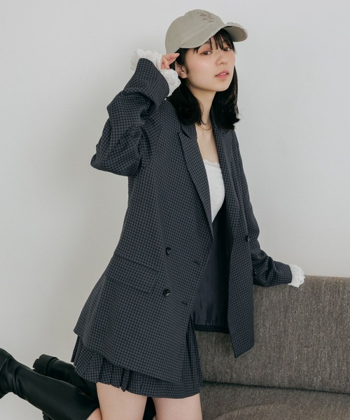 Heather（ヘザー）の「レーススリーブミドルジャケット　652969（テーラードジャケット・レディース・グレー/グレー系その他/キャメル/ベージュ系その他・FREE）」の21枚目の写真