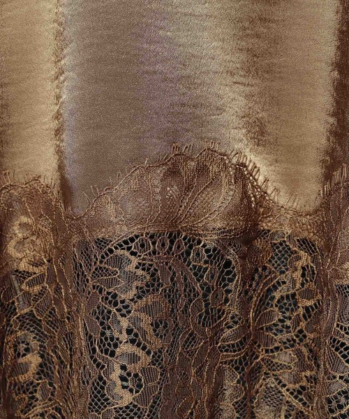 mysty woman（ミスティウーマン）の「イレヘムキャミチュニック　656817（キャミソール・レディース・ブラウン/ブラック/オフホワイト・FREE）」の10枚目の写真