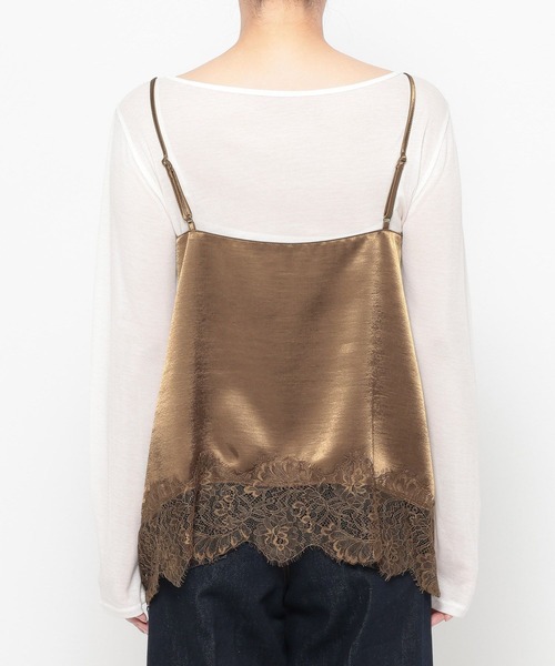 mysty woman（ミスティウーマン）の「イレヘムキャミチュニック　656817（キャミソール・レディース・ブラウン/ブラック/オフホワイト・FREE）」の15枚目の写真