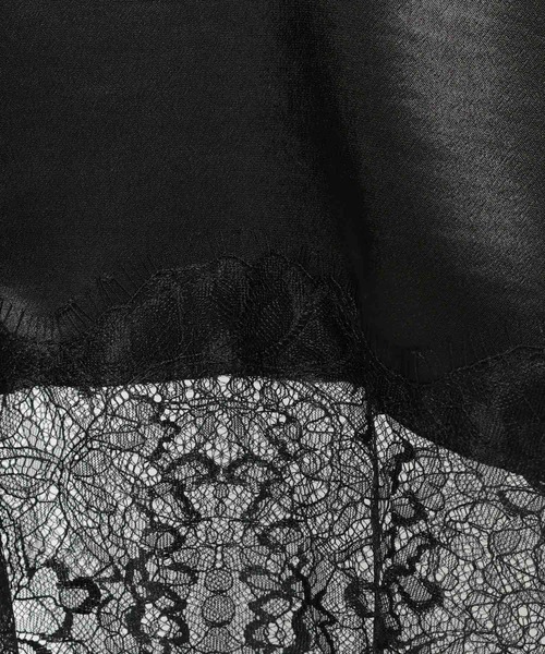 mysty woman（ミスティウーマン）の「イレヘムキャミチュニック　656817（キャミソール・レディース・ブラウン/ブラック/オフホワイト・FREE）」の4枚目の写真