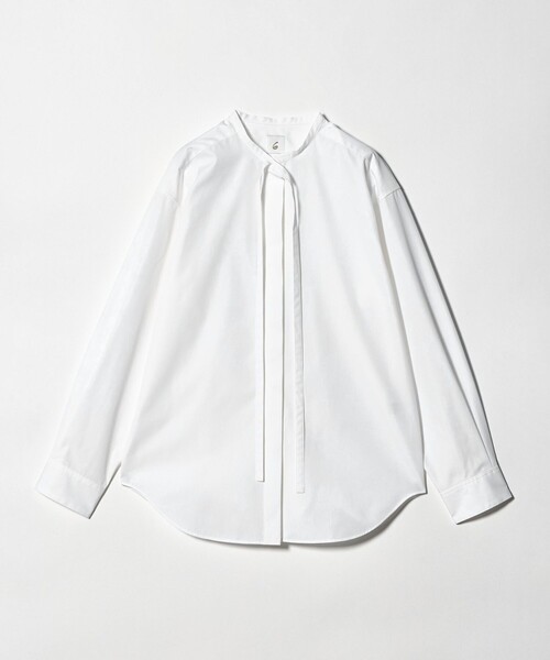 6（ロク）の「＜6(ROKU)＞リボン シャツ（シャツ/ブラウス・レディース・ホワイト・FREE）」の4枚目の写真