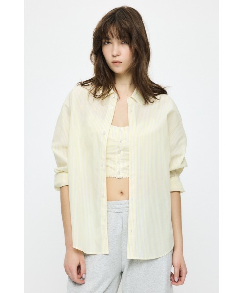 【moussy】FRINGE OVER シャツ MOUSSY FRINGE OVER シャツ L/KHA1 -靴＆ファッション通販 ロコンド