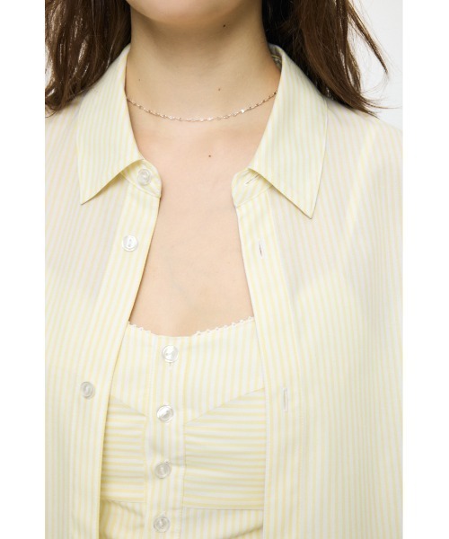 MOUSSY(マウジー)の「OVER シャツ & ビスチェ セット(アンサンブル・レディース・オフホワイト/ブルー系その他/イエロー系その他・FREE)」の15枚目の写真