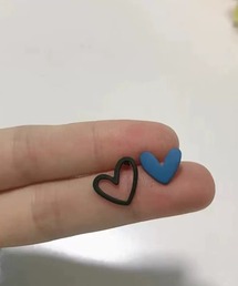 【tood.】バイカラーハートピアス