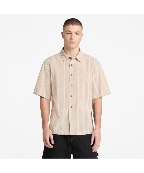 Timberland（ティンバーランド）の「ライトウェイト シャツ ユニセックス（シャツ/ブラウス・メンズ・ライトカーキ・LARGE/MEDIUM/X-LARGE）」の4枚目の写真