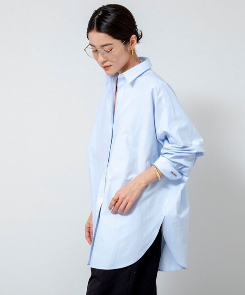 MAQWEL（マクウェル）の「【MAQWEL/マクウェル】ウォッシャブルオックスシャツ（シャツ/ブラウス・レディース・ベージュ/サックスブルー/オフホワイト・FREE）」の14枚目の写真