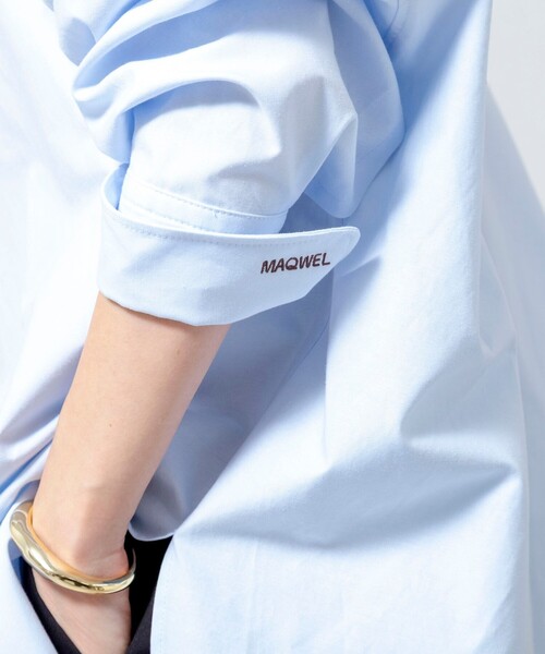 MAQWEL（マクウェル）の「【MAQWEL/マクウェル】ウォッシャブルオックスシャツ（シャツ/ブラウス・レディース・ベージュ/サックスブルー/オフホワイト・FREE）」の17枚目の写真