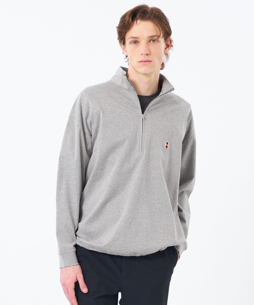 MACKINTOSH PHILOSOPHY(マッキントッシュ フィロソフィー)の「【WEB&一部店舗限定】バッキンガムベア コンパクトスムース ハーフジッププルオーバー(Tシャツ/カットソー・メンズ・グレー系その他/ダークネイビー・38/40)」の1枚目の写真