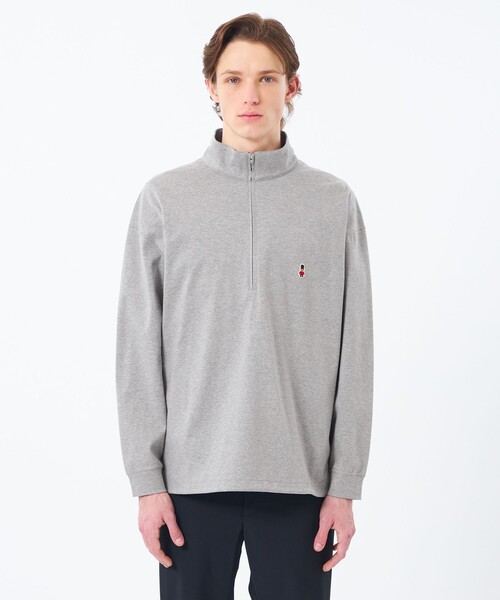 MACKINTOSH PHILOSOPHY(マッキントッシュ フィロソフィー)の「【WEB&一部店舗限定】バッキンガムベア コンパクトスムース ハーフジッププルオーバー(Tシャツ/カットソー・メンズ・グレー系その他/ダークネイビー・38/40)」の6枚目の写真