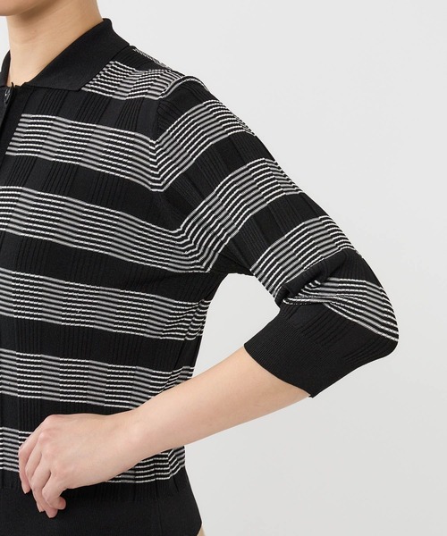 BABYLONE（バビロン）の「クラシックラインポロ（ポロシャツ・レディース・ブラウン/ブラック・フリー）」の4枚目の写真