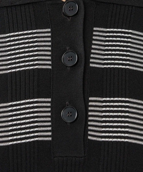 BABYLONE（バビロン）の「クラシックラインポロ（ポロシャツ・レディース・ブラウン/ブラック・フリー）」の6枚目の写真