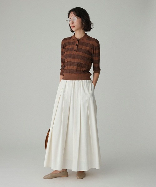 BABYLONE（バビロン）の「クラシックラインポロ（ポロシャツ・レディース・ブラウン/ブラック・フリー）」の11枚目の写真