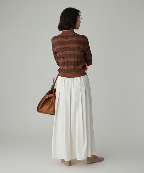 BABYLONE（バビロン）の「クラシックラインポロ（ポロシャツ・レディース・ブラウン/ブラック・フリー）」の13枚目の写真