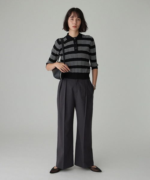 BABYLONE（バビロン）の「クラシックラインポロ（ポロシャツ・レディース・ブラウン/ブラック・フリー）」の17枚目の写真