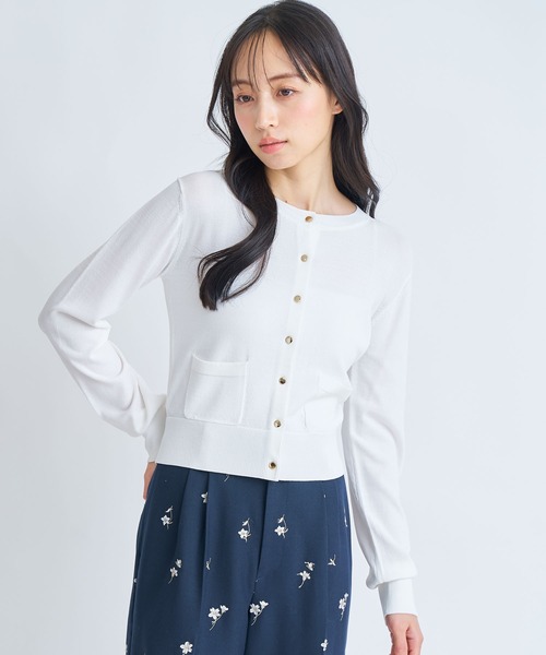 NOELA（ノエラ）の「アウトポケットＵＶニットカーディガン（カーディガン/ボレロ・レディース・ベージュ/ネイビー/オフホワイト/キャメル・フリー）」の8枚目の写真