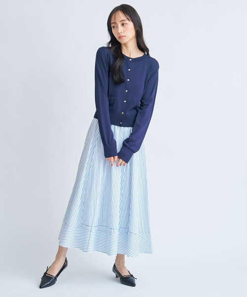 NOELA（ノエラ）の「アウトポケットＵＶニットカーディガン（カーディガン/ボレロ・レディース・ベージュ/ネイビー/オフホワイト/キャメル・フリー）」の18枚目の写真