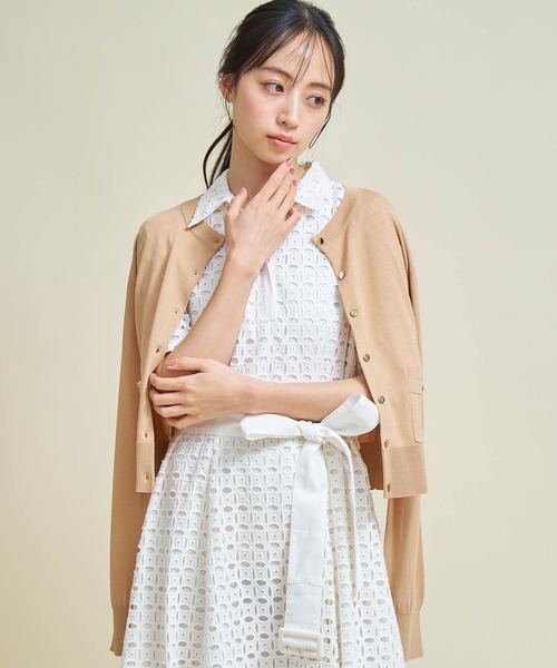 NOELA（ノエラ）の「アウトポケットＵＶニットカーディガン（カーディガン/ボレロ・レディース・ベージュ/ネイビー/オフホワイト/キャメル・フリー）」の20枚目の写真