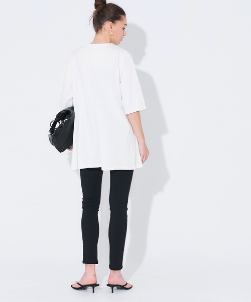 coca(coca)(コカ)の「Aラインフレアチュニック(チュニック・レディース・ホワイト/ブラック・S/M/L)」の5枚目の写真