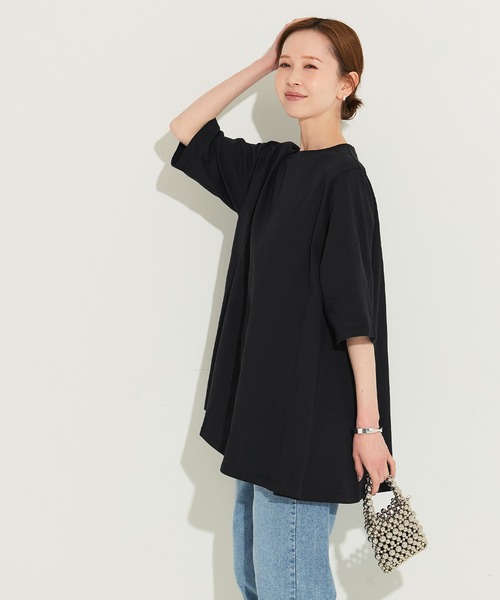 coca(coca)(コカ)の「Aラインフレアチュニック(チュニック・レディース・ホワイト/ブラック・S/M/L)」の9枚目の写真