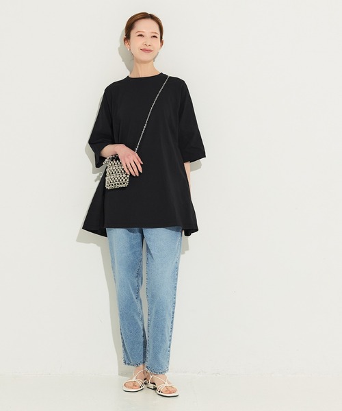 coca(coca)(コカ)の「Aラインフレアチュニック(チュニック・レディース・ホワイト/ブラック・S/M/L)」の11枚目の写真