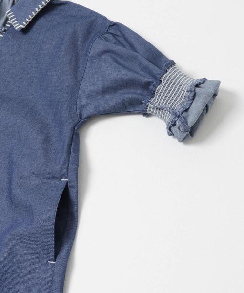 URBAN RESEARCH DOORS（アーバンリサーチドアーズ）の「『150サイズあり』デニム刺繍ワンピース(KIDS)（ワンピース・キッズ・インディゴブルー/ワンウォッシュ・120/150/135/105）」の5枚目の写真