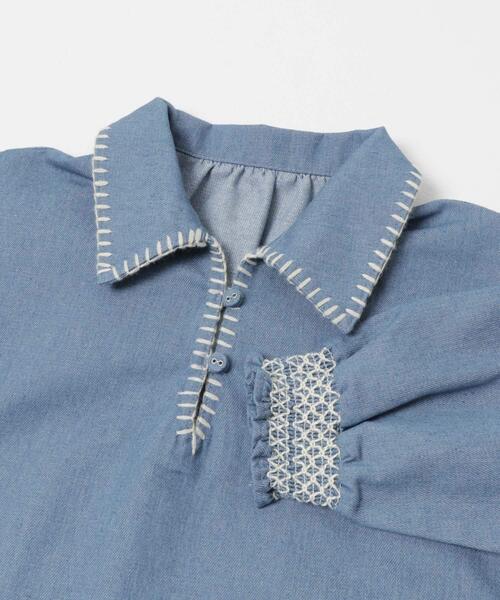URBAN RESEARCH DOORS（アーバンリサーチドアーズ）の「『150サイズあり』デニム刺繍ワンピース(KIDS)（ワンピース・キッズ・インディゴブルー/ワンウォッシュ・120/150/135/105）」の11枚目の写真