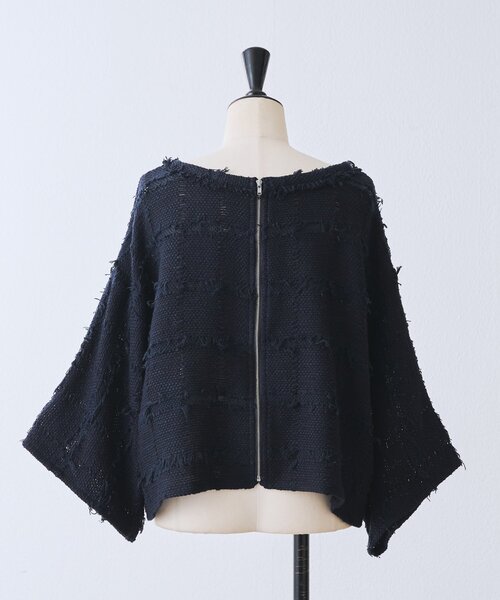 BEARDSLEY（ビアズリー）の「チェックフリンジプルオーバー（シャツ/ブラウス・レディース・ホワイト/ネイビー・FREE）」の17枚目の写真