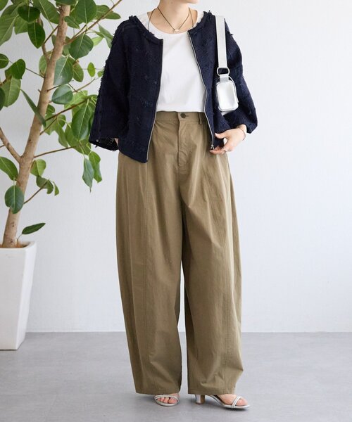 BEARDSLEY（ビアズリー）の「チェックフリンジプルオーバー（シャツ/ブラウス・レディース・ホワイト/ネイビー・FREE）」の11枚目の写真