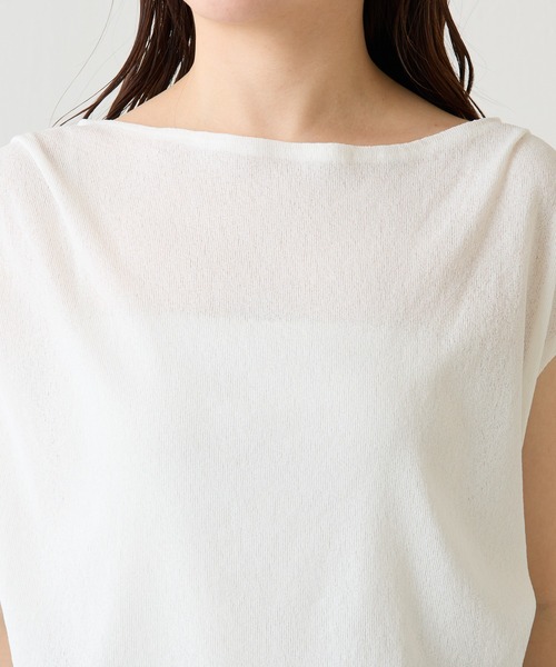 COLLAGE GALLARDAGALANTE(コラージュガリャルダガランテ)の「アシメタックフレンチTシャツ/WEB限定カラー展開(Tシャツ/カットソー・レディース・オフホワイト/ブラック/ブラウン/ネイビー・FREE)」の22枚目の写真