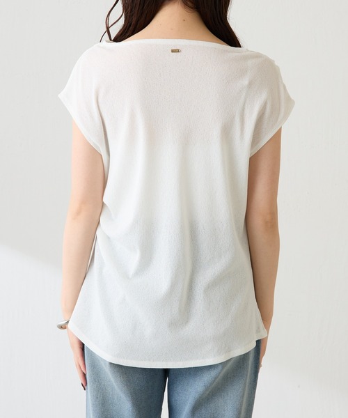 COLLAGE GALLARDAGALANTE(コラージュガリャルダガランテ)の「アシメタックフレンチTシャツ/WEB限定カラー展開(Tシャツ/カットソー・レディース・オフホワイト/ブラック/ブラウン/ネイビー・FREE)」の21枚目の写真