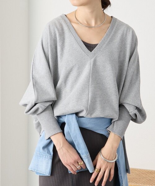 RIVE DROITE（リヴドロワ）の「予約【抜け感】ドルマンオーバースウェット（スウェット・レディース・グレー/モカ/ホワイト・FREE）」の2枚目の写真